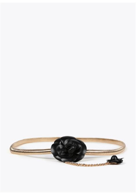Cintura elasticizzata metallo fiori effetto LOLA CASADEMUNT | LS2506008NERO
